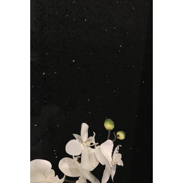 ES-Black Sparkle Quartz Slab