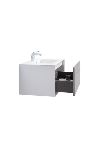 Frula 30" Wall Mounted Bathroom Vanity with Reinforced Acrylic Integrated Sink Top