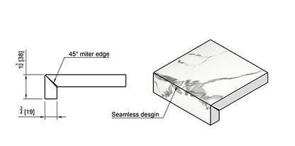 White Carrara Engineered Marble Vanity Top