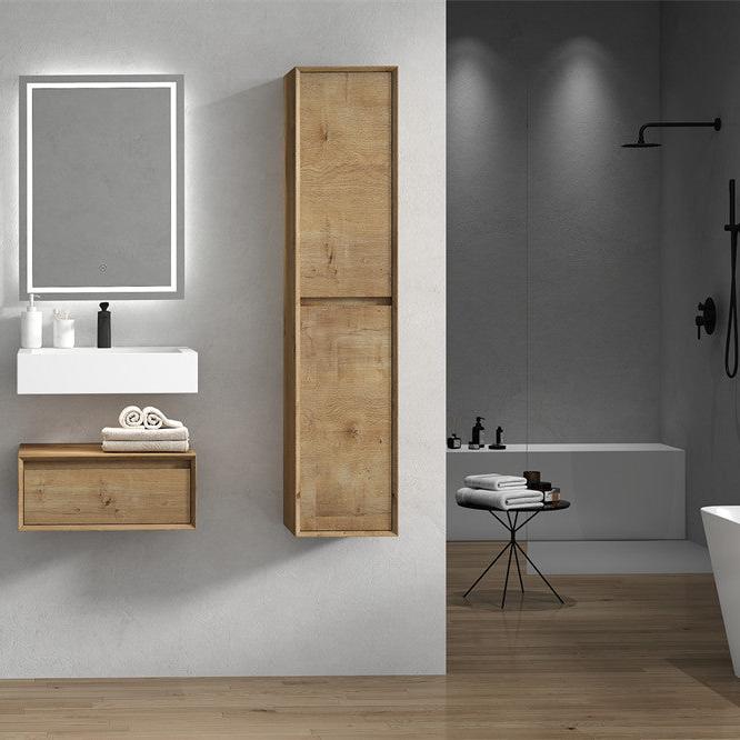 Alysa 24" Wall Mounted Bathroom Vanity with Reinforced Acrylic Integrated Sink Top