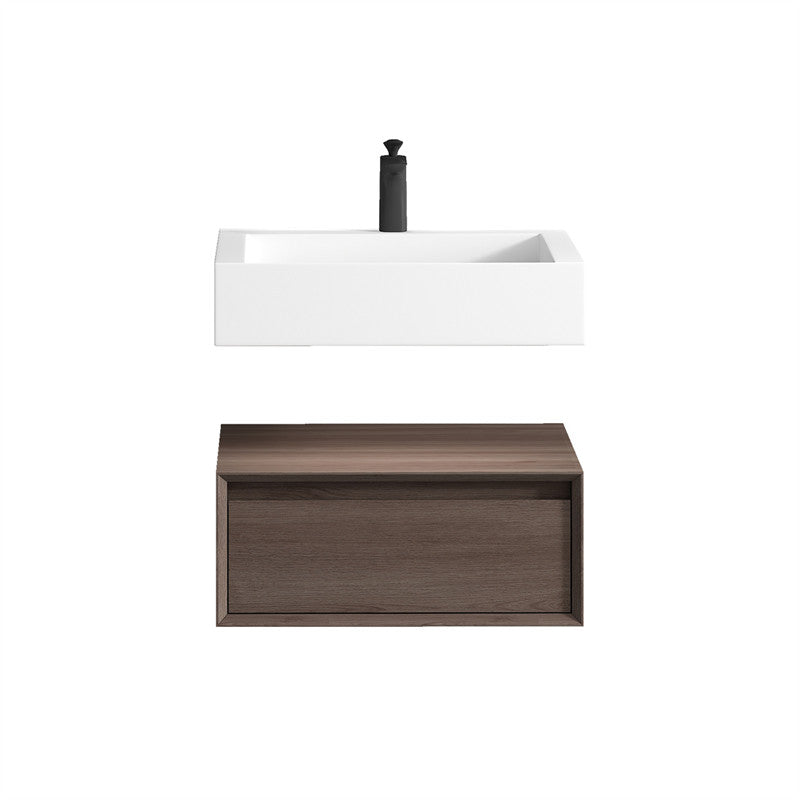 Alysa 24" Wall Mounted Bathroom Vanity with Reinforced Acrylic Integrated Sink Top