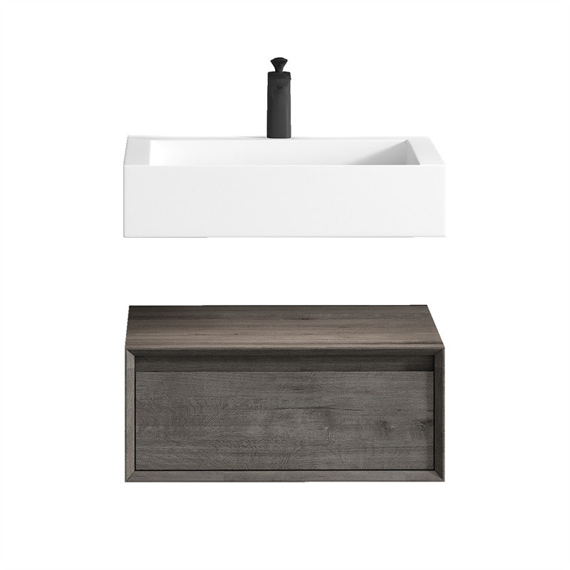 Alysa 24" Wall Mounted Bathroom Vanity with Reinforced Acrylic Integrated Sink Top