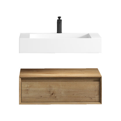 Alysa 30" Wall Mounted Bathroom Vanity with Reinforced Acrylic Integrated Sink Top