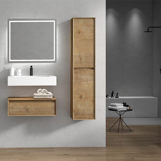 Alysa 30" Wall Mounted Bathroom Vanity with Reinforced Acrylic Integrated Sink Top