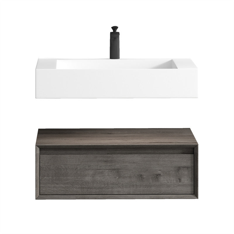Alysa 30" Wall Mounted Bathroom Vanity with Reinforced Acrylic Integrated Sink Top