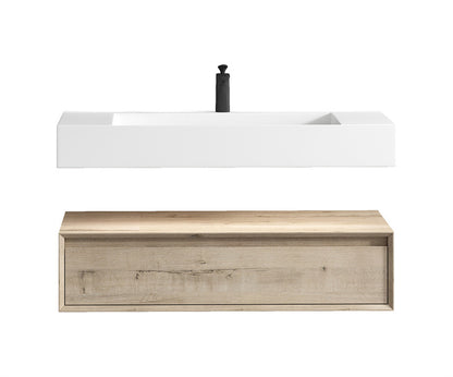 Alysa 36" Wall Mounted Bathroom Vanity with Reinforced Acrylic Integrated Sink Top