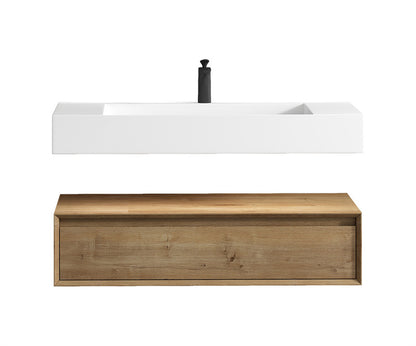Alysa 42" Wall Mounted Bathroom Vanity with Reinforced Acrylic Integrated Sink Top