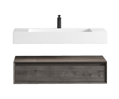 Alysa 42" Wall Mounted Bathroom Vanity with Reinforced Acrylic Integrated Sink Top