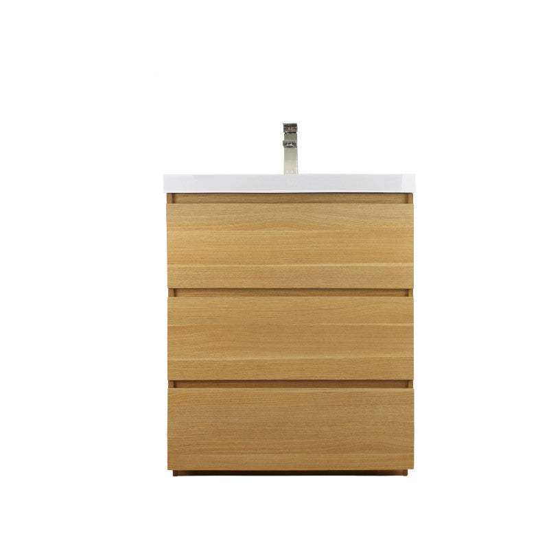 Angeles 24" Freestanding Bathroom Vanity with Reinforced Acrylic Integrated Sink Top