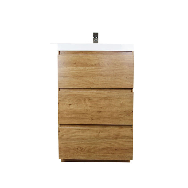 Angeles 24" Freestanding Bathroom Vanity with Reinforced Acrylic Integrated Sink Top