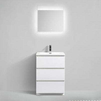 Angeles 24" Freestanding Bathroom Vanity with Reinforced Acrylic Integrated Sink Top