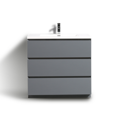 Angeles 36" Freestanding Bathroom Vanity with Reinforced Acrylic Integrated Sink Top
