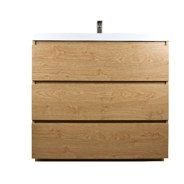 Angeles 36" Freestanding Bathroom Vanity with Reinforced Acrylic Integrated Sink Top