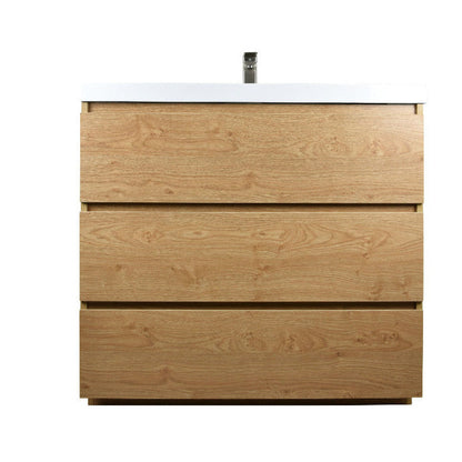 Angeles 36" Freestanding Bathroom Vanity with Reinforced Acrylic Integrated Sink Top