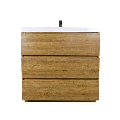 Angeles 36" Freestanding Bathroom Vanity with Reinforced Acrylic Integrated Sink Top