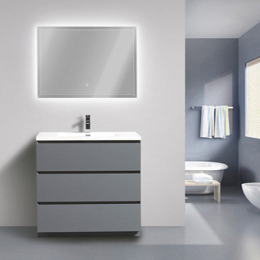 Angeles 36" Freestanding Bathroom Vanity with Reinforced Acrylic Integrated Sink Top