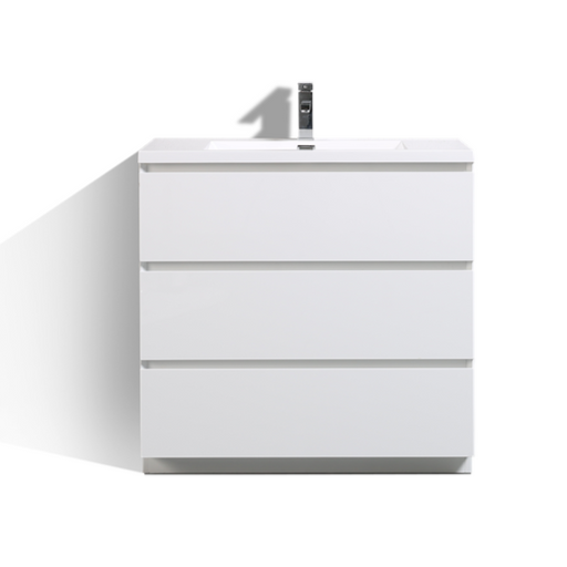 Angeles 36" Freestanding Bathroom Vanity with Reinforced Acrylic Integrated Sink Top