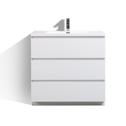 Angeles 36" Freestanding Bathroom Vanity with Reinforced Acrylic Integrated Sink Top