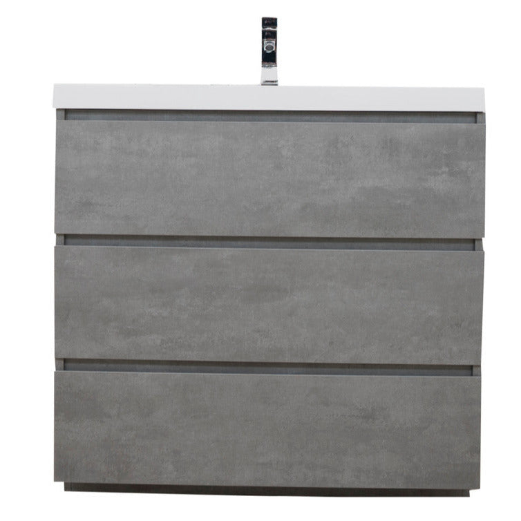 Angeles 36" Freestanding Bathroom Vanity with Reinforced Acrylic Integrated Sink Top