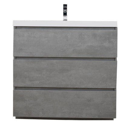 Angeles 36" Freestanding Bathroom Vanity with Reinforced Acrylic Integrated Sink Top