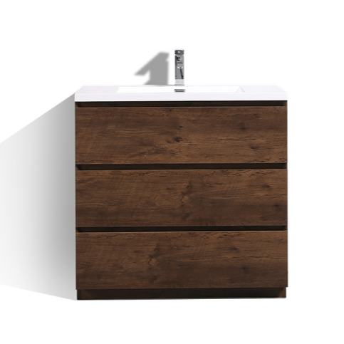 Angeles 36" Freestanding Bathroom Vanity with Reinforced Acrylic Integrated Sink Top