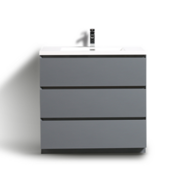 Angeles 42" Freestanding Bathroom Vanity with Reinforced Acrylic Integrated Sink Top
