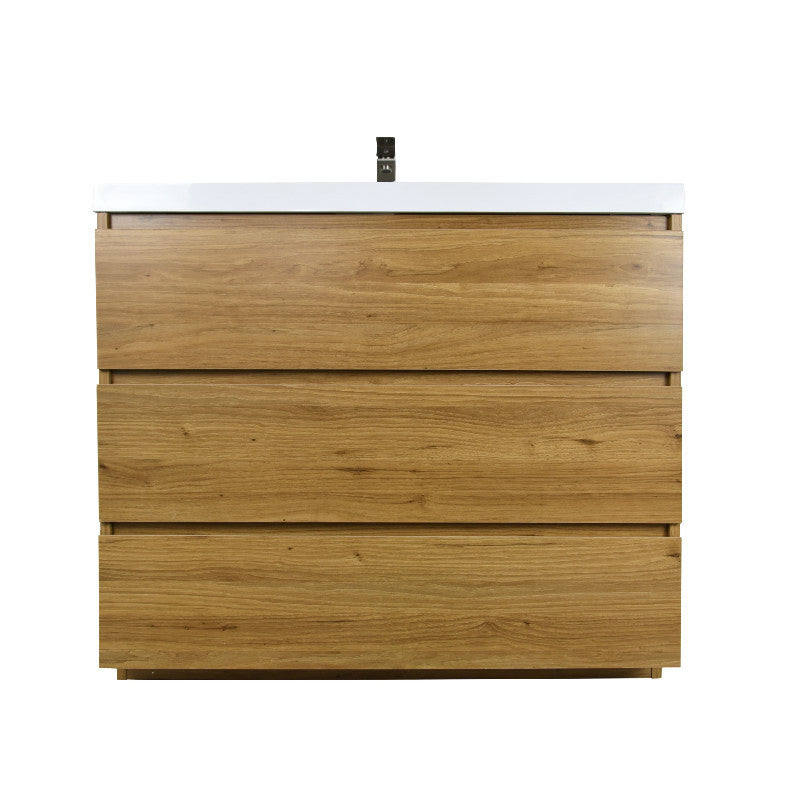 Angeles 42" Freestanding Bathroom Vanity with Reinforced Acrylic Integrated Sink Top