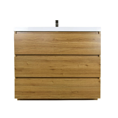 Angeles 42" Freestanding Bathroom Vanity with Reinforced Acrylic Integrated Sink Top