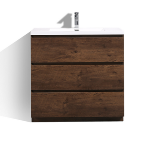 Angeles 42" Freestanding Bathroom Vanity with Reinforced Acrylic Integrated Sink Top