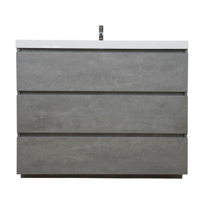 Angeles 42" Freestanding Bathroom Vanity with Reinforced Acrylic Integrated Sink Top