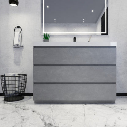 Angeles 42" Freestanding Bathroom Vanity with Reinforced Acrylic Integrated Sink Top