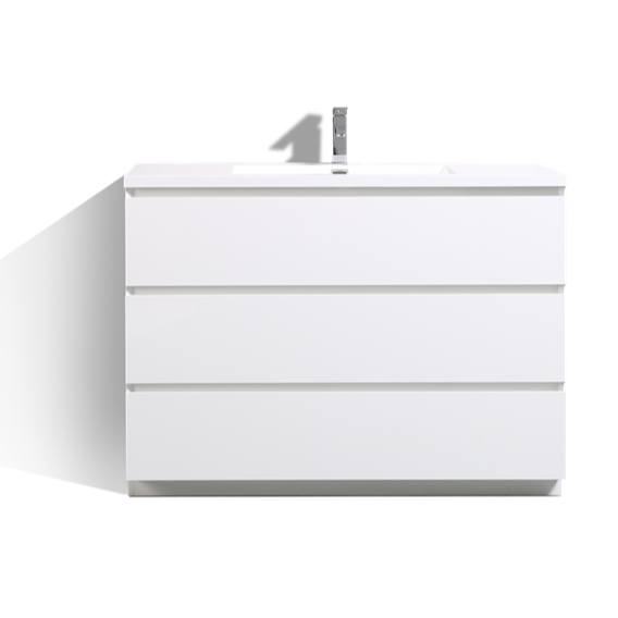 Angeles 48" Freestanding Bathroom Vanity with Reinforced Acrylic Integrated Sink Top