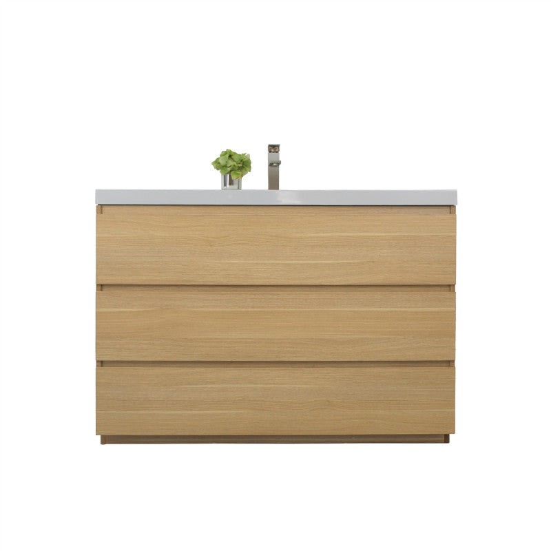 Angeles 48" Freestanding Bathroom Vanity with Reinforced Acrylic Integrated Sink Top