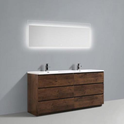 Angeles 84" Freestanding Bathroom Vanity with Reinforced Acrylic Integrated Sink Top
