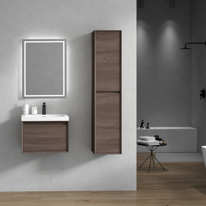 Bella 24" Wall Mounted Bathroom Vanity with Reinforced Acrylic Integrated Sink Top