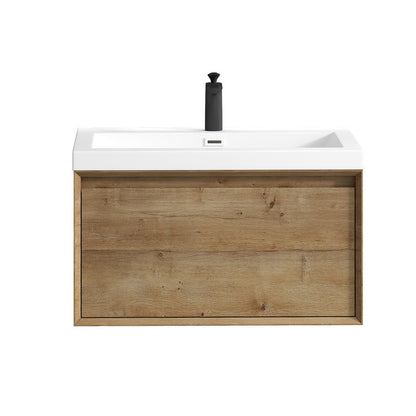 Bella 36" Wall Mounted Bathroom Vanity with Reinforced Acrylic Integrated Sink Top