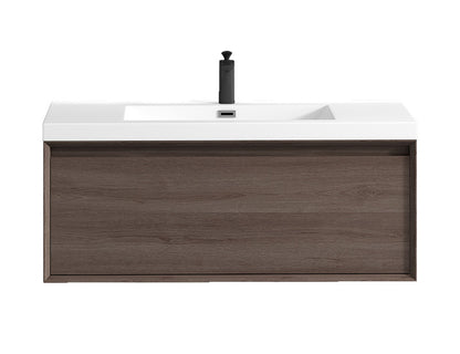 Bella 42" Wall Mounted Bathroom Vanity with Reinforced Acrylic Integrated Sink Top