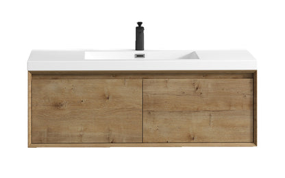 Bella 48" Wall Mounted Bathroom Vanity with Reinforced Acrylic Integrated Sink Top