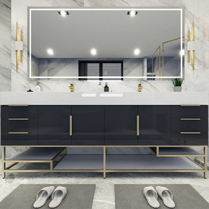 Bethany 84" Freestanding Bathroom Vanity with Reinforced Acrylic Integrated Sink Top