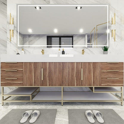 Bethany 84" Freestanding Bathroom Vanity with Reinforced Acrylic Integrated Sink Top