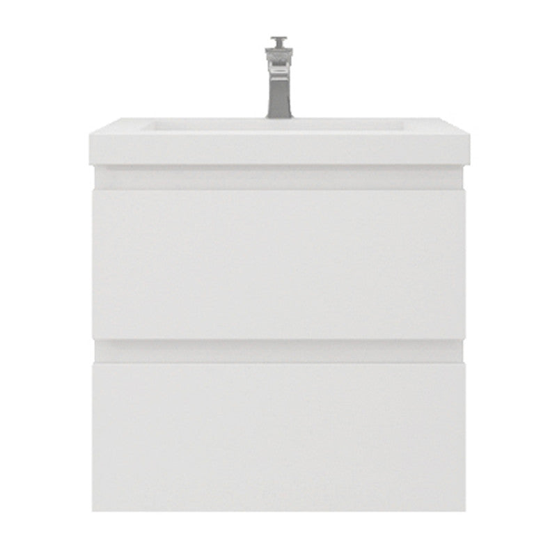 Bohemia Lina 24" Wall Mounted Bathroom Vanity with Reinforced Acrylic Integrated Sink Top