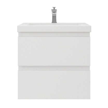 Bohemia Lina 24" Wall Mounted Bathroom Vanity with Reinforced Acrylic Integrated Sink Top