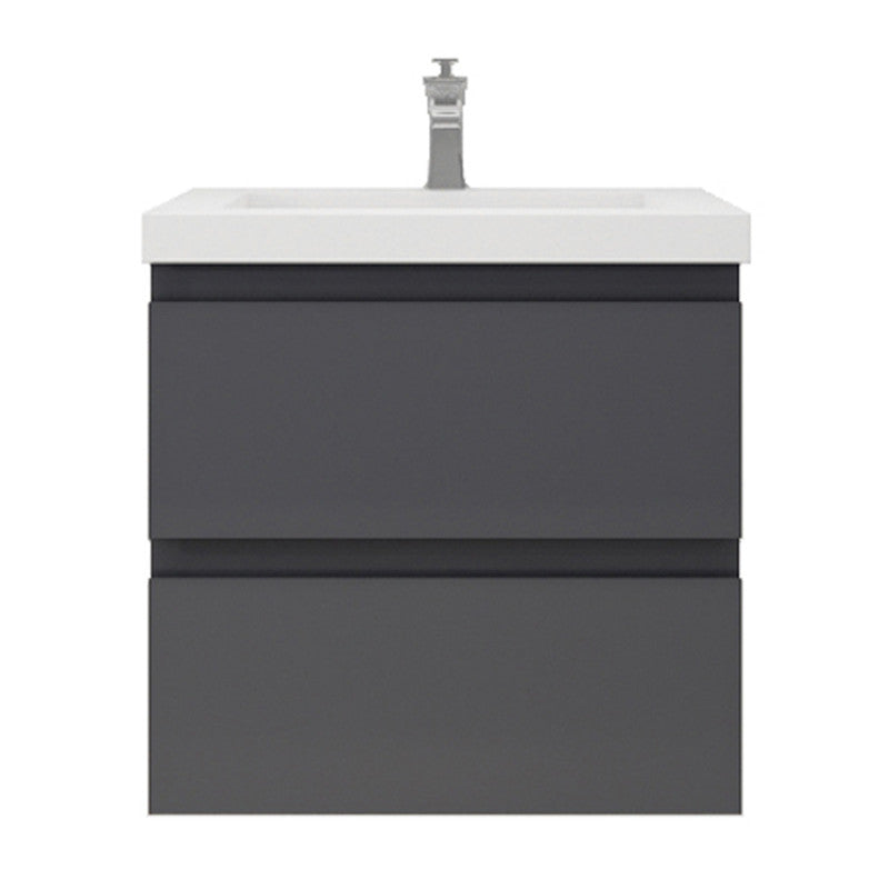 Bohemia Lina 24" Wall Mounted Bathroom Vanity with Reinforced Acrylic Integrated Sink Top