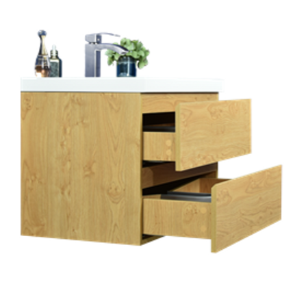 Bohemia Lina 30" Wall Mounted Bathroom Vanity with Reinforced Acrylic Integrated Sink Top