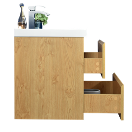 Bohemia Lina 30" Wall Mounted Bathroom Vanity with Reinforced Acrylic Integrated Sink Top