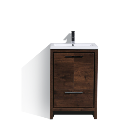Dolce 24" Freestanding Bathroom Vanity with Reinforced Acrylic Integrated Sink Top