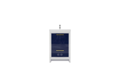 Dolce 24" Freestanding Bathroom Vanity with Reinforced Acrylic Integrated Sink Top