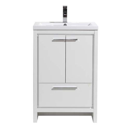 Dolce 24" Freestanding Bathroom Vanity with Reinforced Acrylic Integrated Sink Top