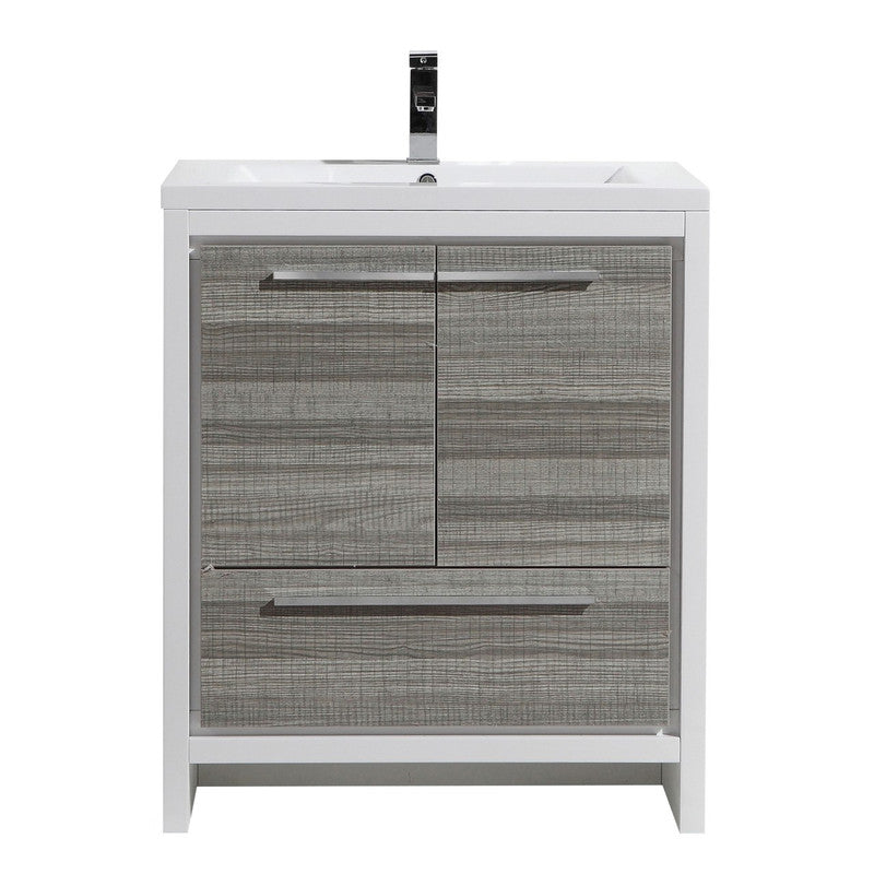 Dolce 30" Freestanding Bathroom Vanity with Reinforced Acrylic Integrated Sink Top
