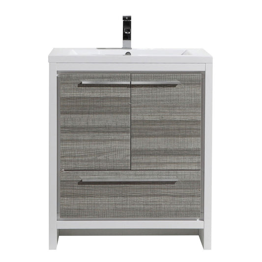 Dolce 30" Freestanding Bathroom Vanity with Reinforced Acrylic Integrated Sink Top